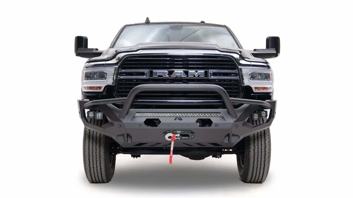 Fab Fours DR10-X2952-1 Dodge Ram 2500/3500 HD 2010-2018 Matrix Front Bumper Winch Ready Pre-Runner Guard-BumperStock