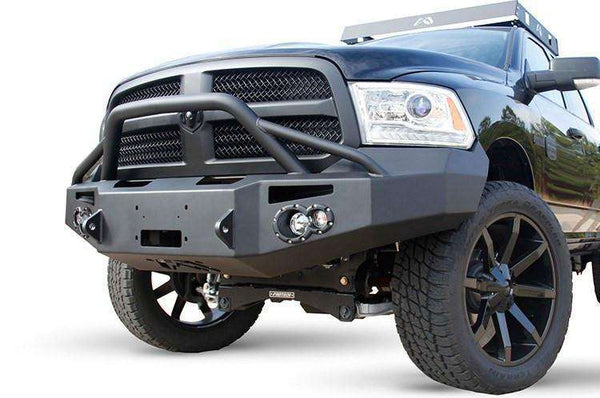 Fab Fours DR13-H2952-1 Dodge Ram 1500 2013-2018 Premium Front Bumper Winch Ready Pre-Runner Guard Non-Sensor-BumperStock