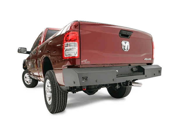 Fab Fours DR19-RT4450-1 Dodge Ram 2500/3500 HD 2019-2021 Red Steel Rear Bumper - BumperStock