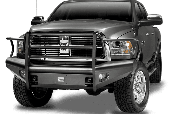 Fab Fours DR94-Q1560-1 Dodge Ram 2500/3500 HD 1994-2002 Black Steel Elite Front Bumper Full Guard-BumperStock