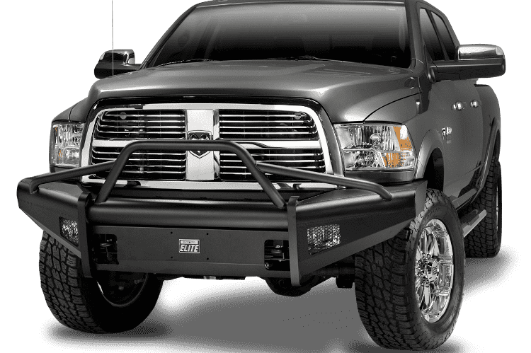 Fab Fours DR94-Q1562-1 Dodge Ram 2500/3500 HD 1994-2002 Black Steel Elite Front Bumper Pre-Runner Guard-BumperStock