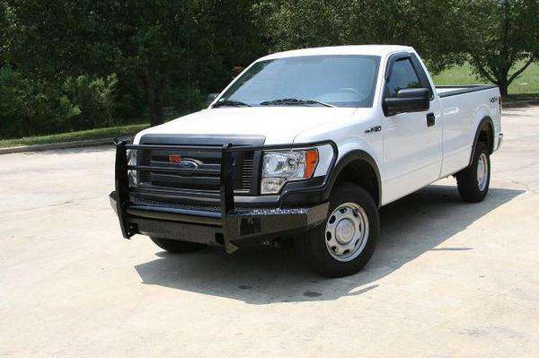 Fab Fours FF09-K1960-1 Ford F150 2009-2014 Black Steel Front Bumper Full Guard-BumperStock