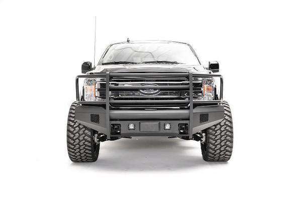 Fab Fours FF18-R4560-1 Ford F150 2018-2020 Black Steel Elite Front Bumper Full Guard-BumperStock