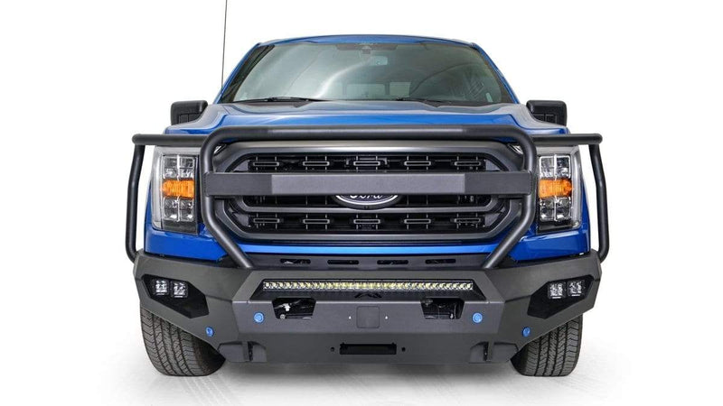 Fab Fours FF21-X4750-1 Ford F150 2021 Matrix Front Winch Bumper Full Guard - BumperStock