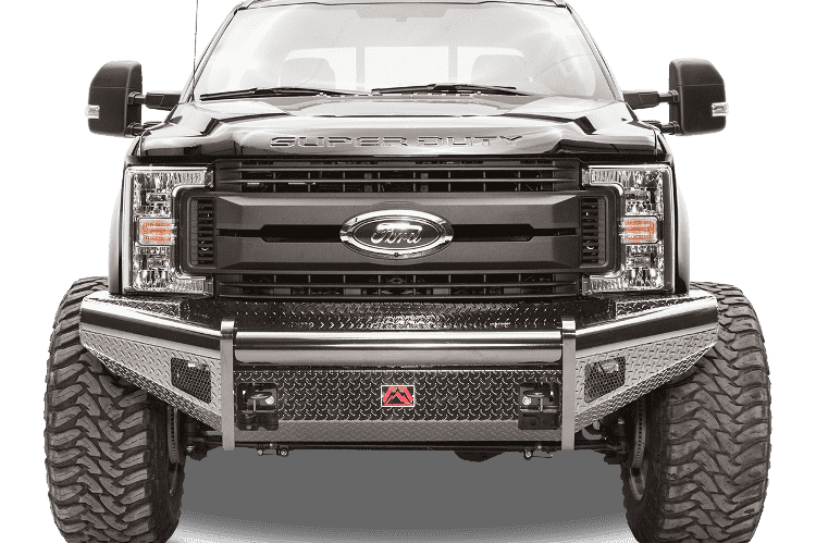 Fab Fours FS08-S1961-1 Ford F250/F350/F450/F550 Super Duty 2008-2010 Black Steel Front Bumper No Guard-BumperStock