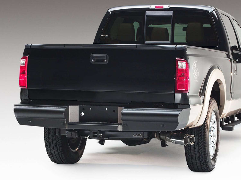 Fab Fours FS08-U1350-1 Ford F250/F350 Super Duty 1999-2016 Black Steel Elite Rear Bumper-BumperStock