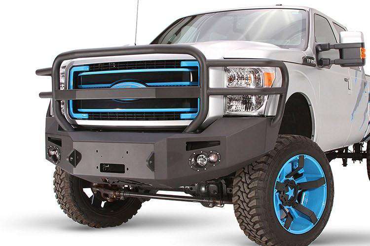 Fab Fours FS11-A2550-1 Ford F250/F350 Superduty 2011-2016 Premium Front Winch Bumper Full Guard-BumperStock