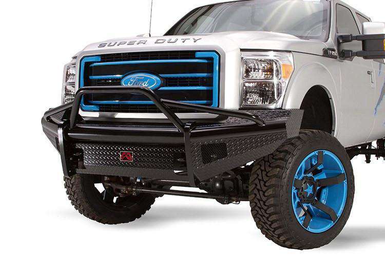 Fab Fours FS11-S2562-1 Ford F250/F350/F450/F550 Super Duty 2011-2016 Black Steel Front Bumper Pre-Runner Guard-BumperStock