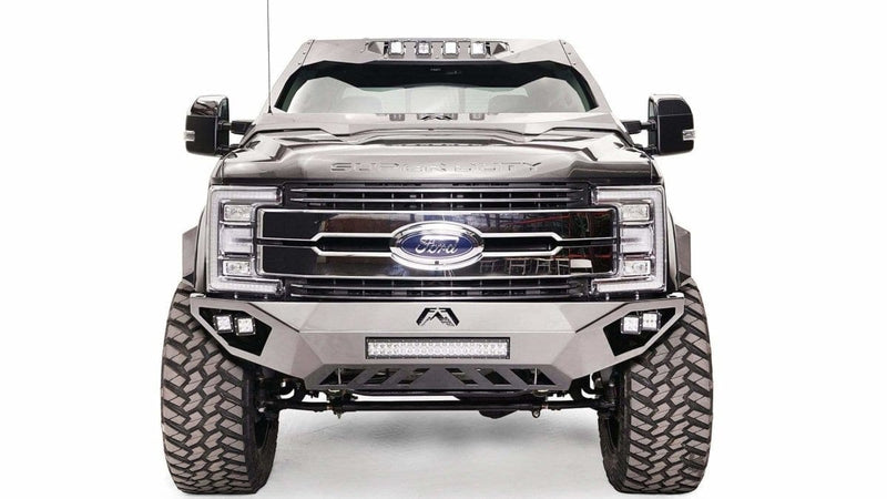 Fab Fours FS17-V4161-1 Ford F250/F350 Super Duty 2017-2021 Open Fender Front Bumper No Guard-BumperStock