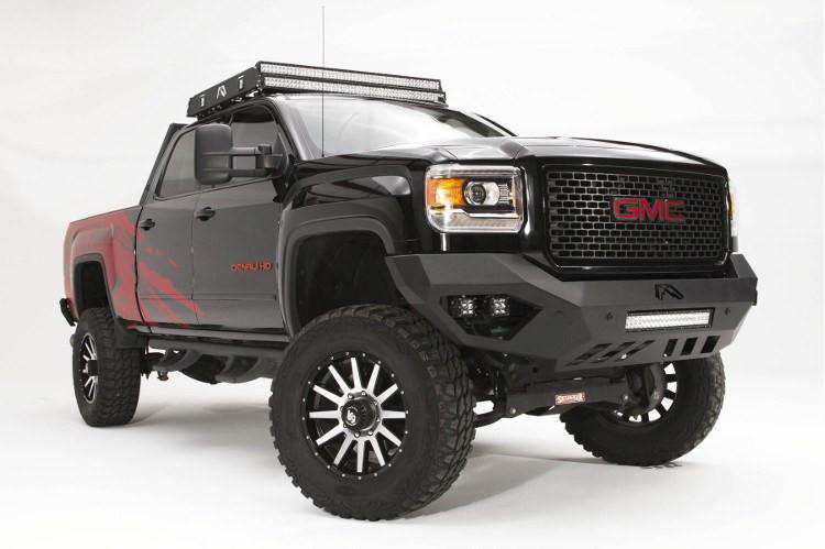 Fab Fours GM15-V3151-1 GMC Sierra 2500/3500 HD 2015-2019 Vengeance Front Bumper No Guard-BumperStock