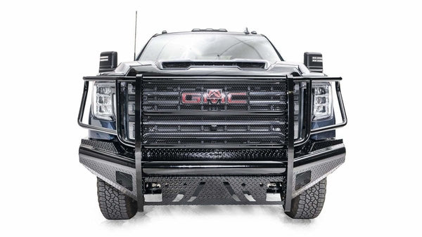 Fab Fours GM20-S5060-1 GMC Sierra 2500/3500 HD 2020-2021 Black Steel Front Bumper Full Guard-BumperStock