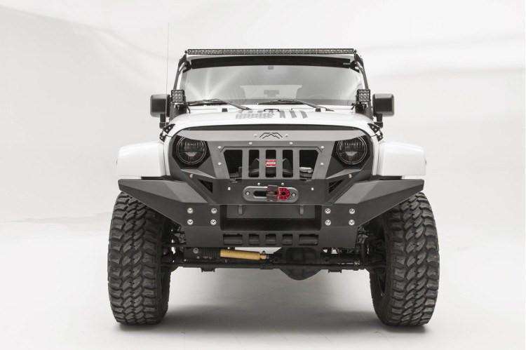 Fab Fours GR1010-1 Jeep Wrangler JK 2007-2018 Grumper Full-Width Front Bumper-BumperStock