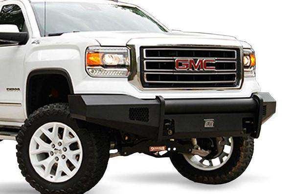 Fab Fours GS14-R3161-1 GMC Sierra 1500 2014-2015 Black Steel Elite Front Bumper No Guard-BumperStock