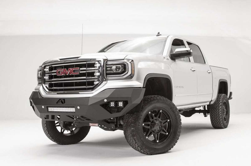 Fab Fours GS16-D3951-1 GMC Sierra 1500 2016-2018 Vengeance Front Bumper No Guard Sensor-BumperStock