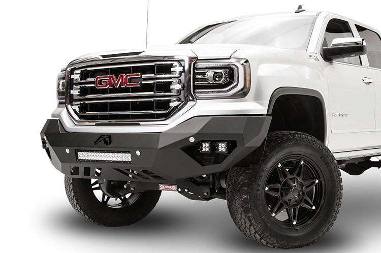 Fab Fours GS16-D3951-1 GMC Sierra 1500 2016-2018 Vengeance Front Bumper No Guard Sensor-BumperStock