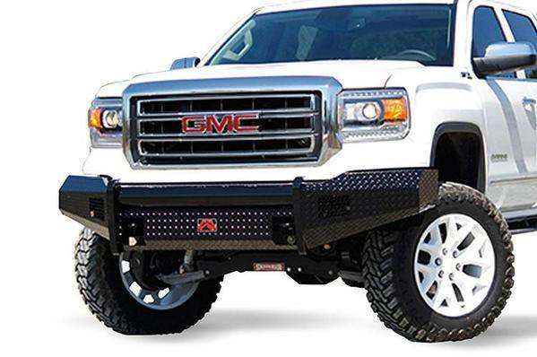 Fab Fours GS16-K3961-1 GMC Sierra 1500 2016-2018 Black Steel Front Bumper No Guard-BumperStock