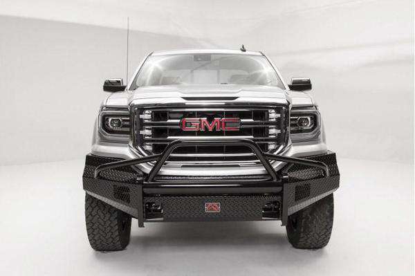 Fab Fours GS16-K3962-1 GMC Sierra 1500 2016-2018 Black Steel Front Bumper Pre-Runner Guard-BumperStock