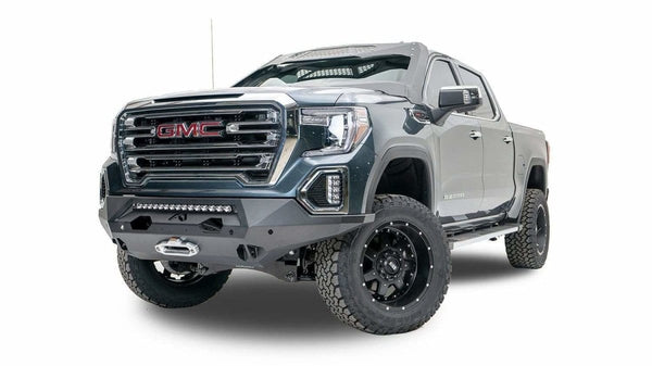 Fab Fours GS19-X3951-1 GMC Sierra 1500 2019-2021 Matrix Front Bumper Winch Ready No Guard-BumperStock