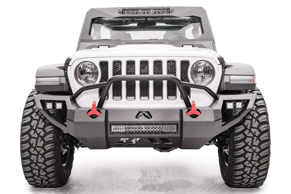 Fab Fours JL18-D4652-1 Jeep Wrangler JL 2018-2020 Vengeance Front Bumper Pre-Runner Guard - BumperStock