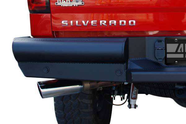 Fab Fours NT16-U3750-1 Nissan Titan XD 2016-2020 Black Steel Elite Rear Bumper-BumperStock