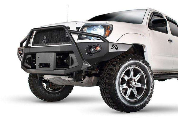 Fab Fours TT05-B1552-1 Toyota Tacoma 2005-2011 Premium Front Bumper Winch Ready Pre-Runner Guard-BumperStock