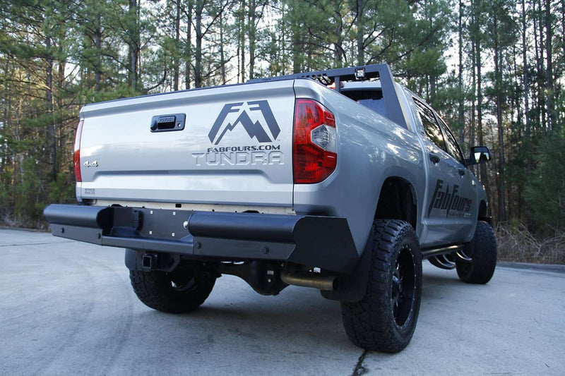 Fab Fours TT07-U1550-1 Toyota Tundra 2007-2013 Black Steel Elite Rear Bumper-BumperStock