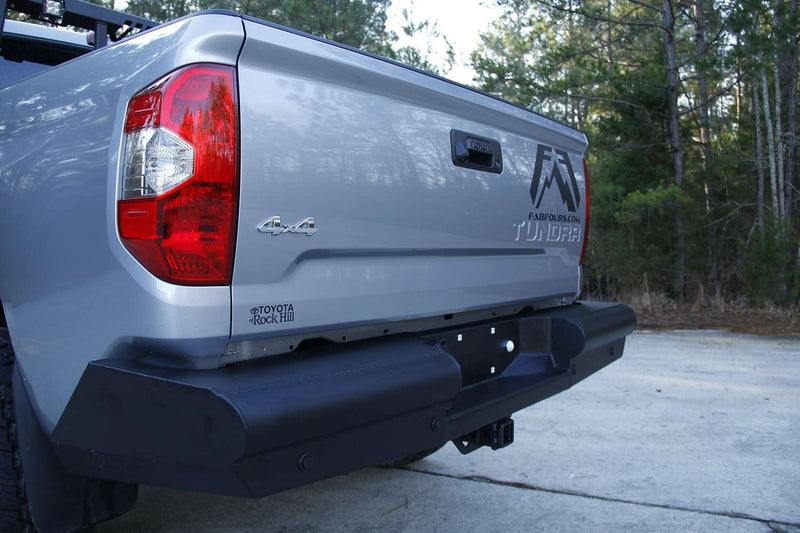 Fab Fours TT07-U1550-1 Toyota Tundra 2007-2013 Black Steel Elite Rear Bumper-BumperStock