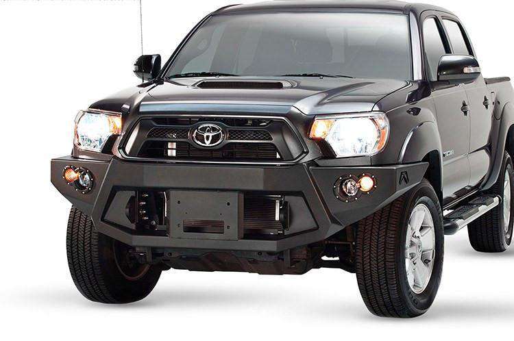 Fab Fours TT12-B1651-1 Toyota Tacoma 2012-2015 Premium Front Bumper Winch Ready No Guard-BumperStock