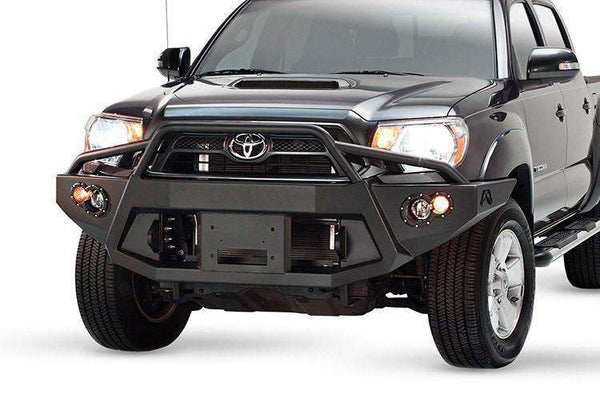 Fab Fours TT12-B1652-1 Toyota Tacoma 2012-2015 Premium Front Bumper Winch Ready Pre-Runner Guard-BumperStock