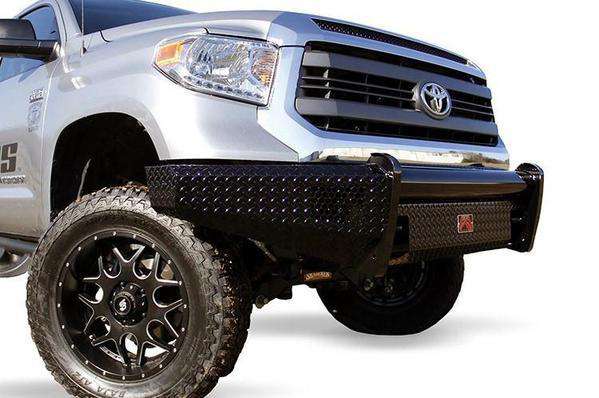 Fab Fours TT14-K2861-1 Toyota Tundra 2014-2021 Black Steel Front Bumper No Guard-BumperStock