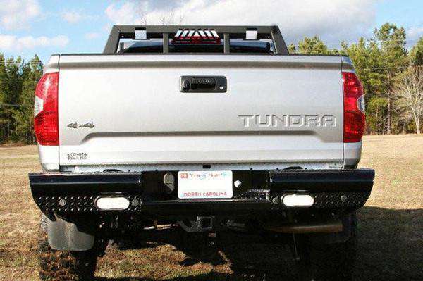 Fab Fours TT14-T2850-1 Toyota Tundra 2014-2021 Black Steel Rear Bumper-BumperStock