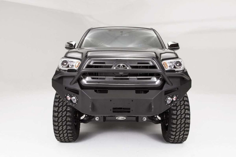 Fab Fours TT16-B3652-1 Toyota Tacoma 2016-2021 Premium Front Bumper Winch Ready Pre-Runner Guard-BumperStock