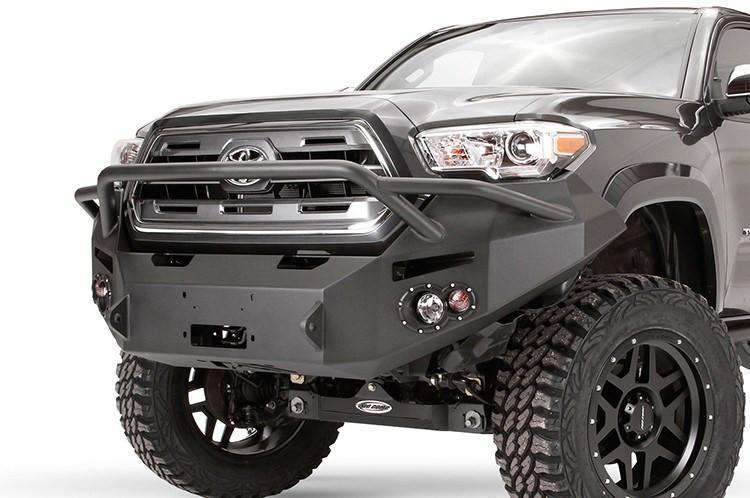 Fab Fours TT16-B3652-1 Toyota Tacoma 2016-2021 Premium Front Bumper Winch Ready Pre-Runner Guard-BumperStock