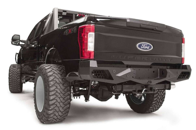 Fab Fours FS17-E4151-1 Ford F250/F350 Superduty 2017-2021 Vengeance Rear Bumper-BumperStock