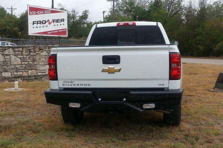 Frontier 100-20-7008 Diamond Chevy Silverado 1500 2007-2013 Rear Bumper With Sensors-BumperStock