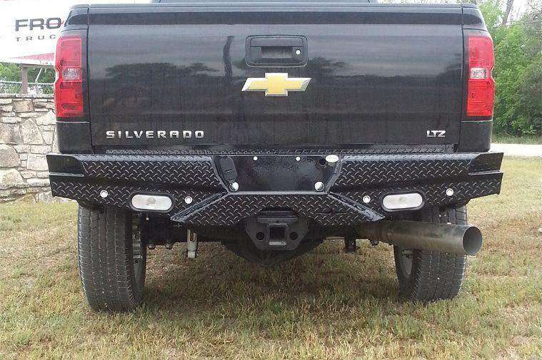 Frontier 100-20-7009 Diamond Chevy Silverado 1500 2007-2013 Rear Bumper With Lights and Sensors-BumperStock