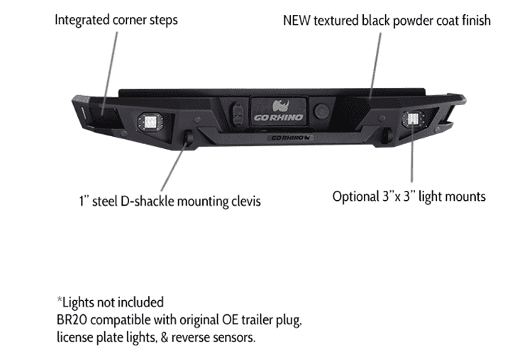 Go Rhino 28178T Toyota Tundra 2014-2021 BR20 Rear Bumper-BumperStock