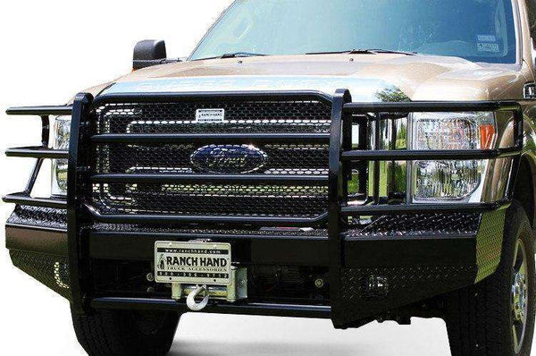 Ranch Hand FBF115BLR 2011-2016 Ford F250/F350 F450/F550 Super Duty Sport Front Bumper 15K Winch Ready-BumperStock