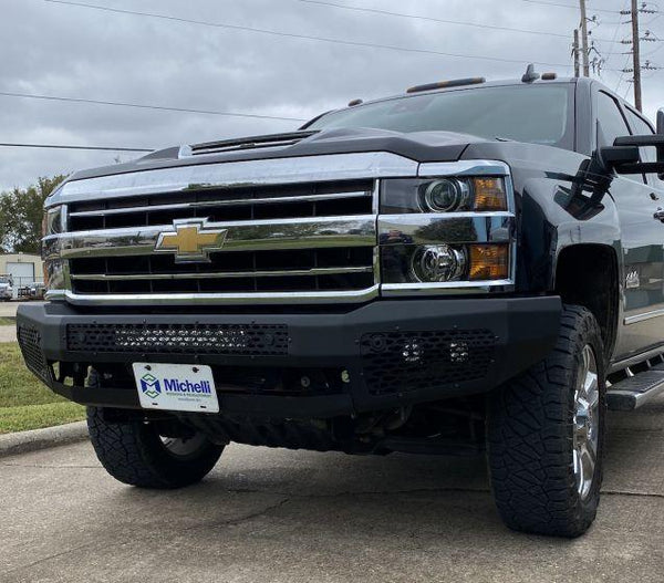 Ranch Hand MFC151BMN 2015-2019 Chevy Silverado 2500/3500 HD Midnight Front Bumper without Grille Guard-BumperStock