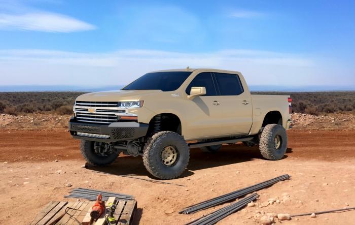 Ranch Hand MFC19HBMN 2019-2021 Chevy Silverado 1500 Midnight Front Bumper-BumperStock