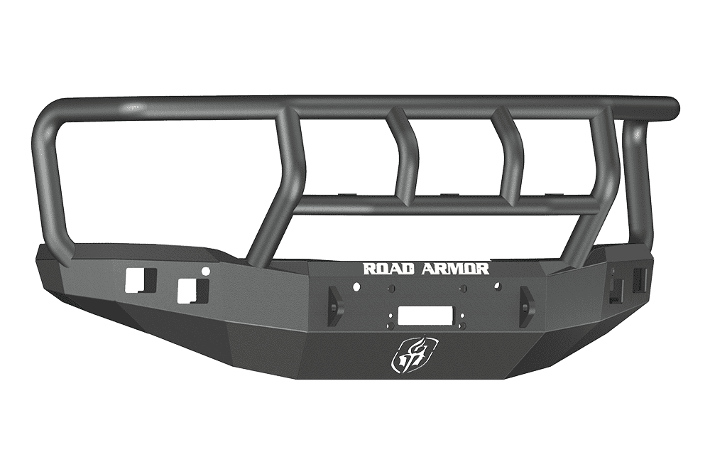 Road Armor 214R2B 2014-2015 GMC Sierra 1500 Stealth Front Winch Bumper Titan II Guard-BumperStock