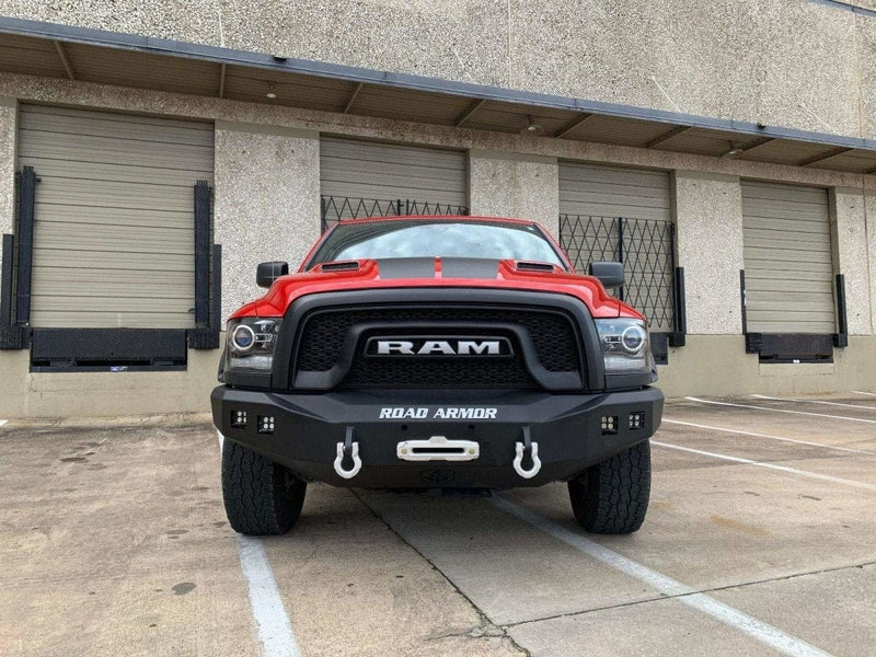 Road Armor 4151F0B 2015-2018 Ram Rebel 1500 Stealth Front Winch Bumper Base Guard-BumperStock