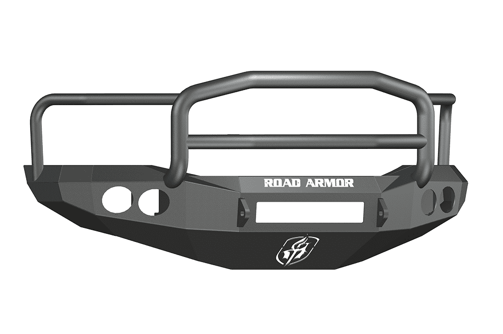 Road Armor 44065B-NW 2006-2009 Dodge Ram 2500/3500/4500/5500 Non-Winch Front Bumper with Lonestar Guard and Round Light Holes - Satin Black-BumperStock