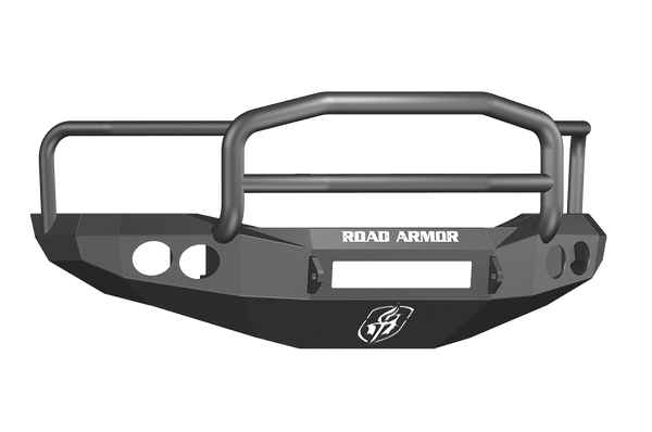 Road Armor 44075B-NW 2006-2008 Dodge Ram 1500 Non-Winch Front Bumper with Lonestar Guard and Round Light Holes - Satin Black-BumperStock