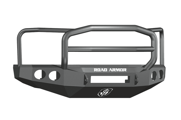 Road Armor 60805B-NW 2008-2010 Ford F250/F350/F450 Non-Winch Front Bumper with Lonestar Guard and Round Light Holes - Satin Black-BumperStock