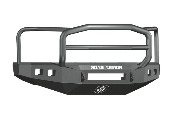 Road Armor 608R5B-NW 2008-2010 Ford F250/F350/F450 Non-Winch Front Bumper with Lonestar Guard and Square Light Holes - Satin Black-BumperStock