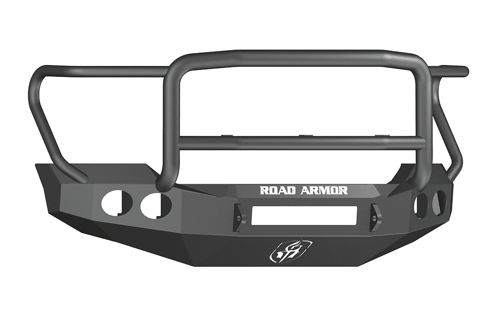 Road Armor 61105B-NW 2011-2016 Ford F250/F350/F450 Non-Winch Front Bumper with Lonestar Guard and Round Light Holes - Satin Black-BumperStock