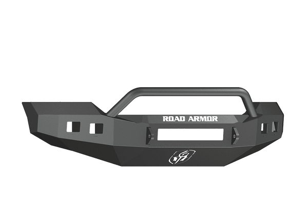 Road Armor 611R4B-NW 2011-2016 Ford F250/F350/F450 Non-Winch Front Bumper with Pre-Runner Guard and Square Light Holes - Satin Black-BumperStock