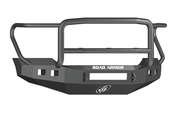 Road Armor 611R5B-NW 2011-2016 Ford F250/F350/F450 Non-Winch Front Bumper with Lonestar Guard and Square Light Holes - Satin Black-BumperStock