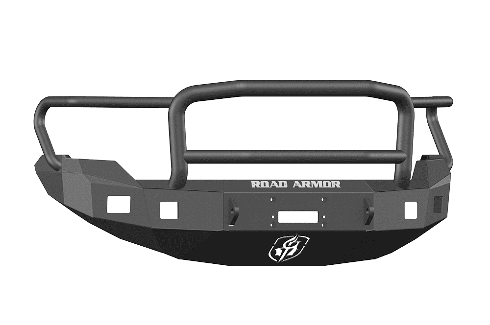 Road Armor 613R5B 2009-2014 Ford F150 Winch Front Bumper with Lonestar Guard and Square Light Holes - Satin Black-BumperStock